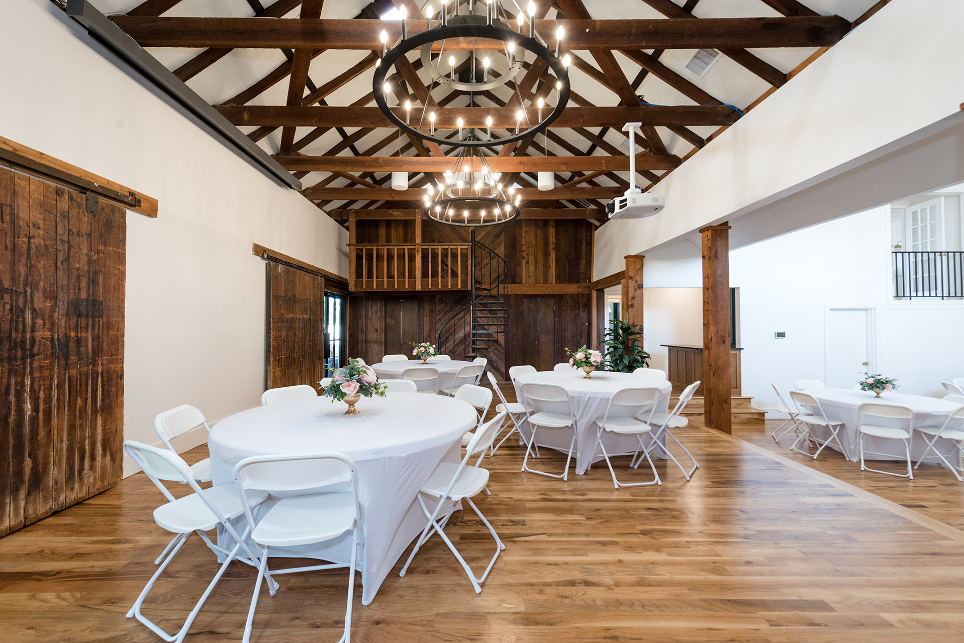 Reception area with tables large